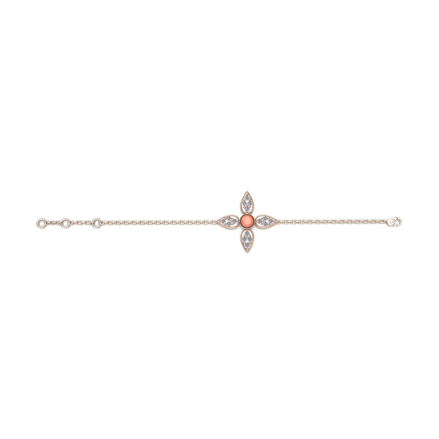 Color Blossom Bb Multi-motif Bracelet, Pink Gold, White Mother-of-pearl And  Diamonds | NiceMary